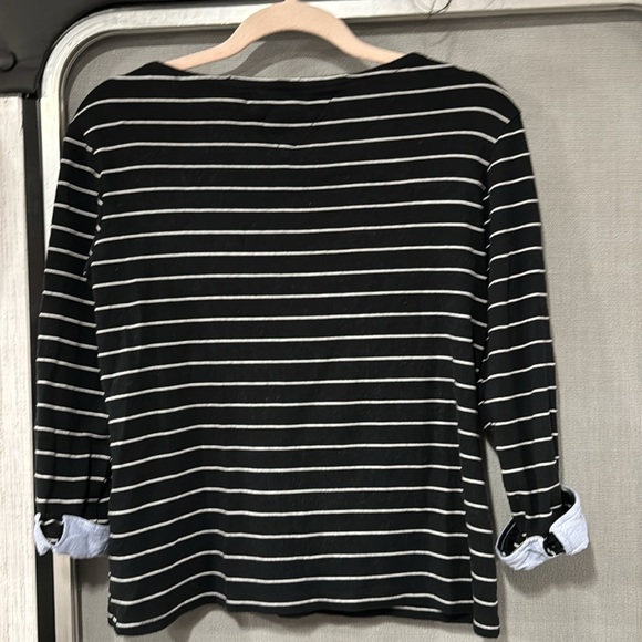 Tommy Hilfiger Casual Long Sleeve Navy/White Stripe - Picture 3 of 3